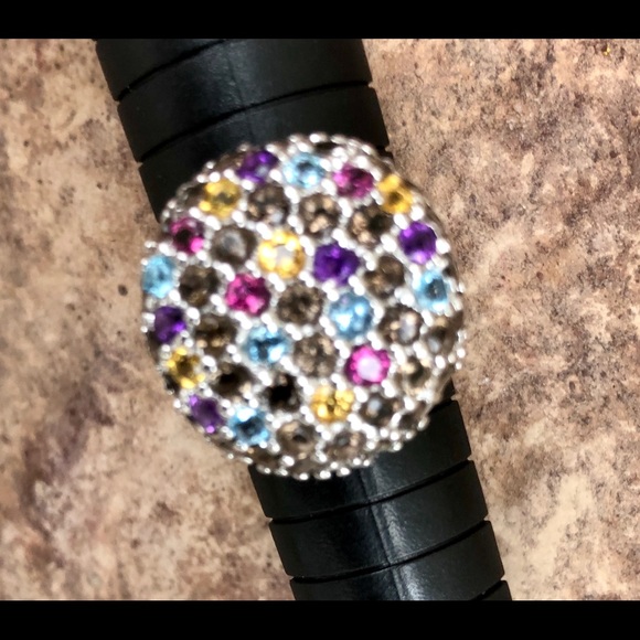 Gem Insider  3.42ctw Pave Button Ring Size 7 - Picture 7 of 7